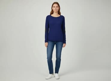 sweter w chmurki reserved: Reserved YFL, Sweter damski, rozmiar L — 6