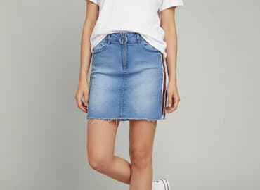 fb sister jeans mom fit: FB Sister, Spódnica damska, rozmiar XS — 6