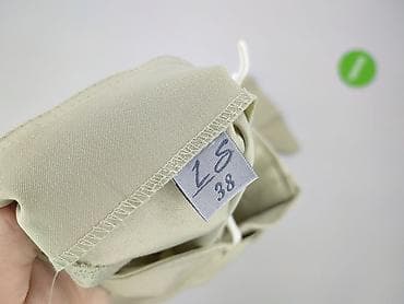szeroki pas: Spodnie materiałowe damskie, rozmiar S — 4