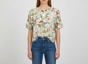 hm bluzki z krótkim rękawem: H&M, Bluzka damska, rozmiar M — 7