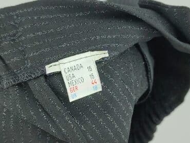 czarne legginsy prążkowane: Spodnie materiałowe damskie, rozmiar XL — 5