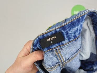 krótkie spodenki i nogi z cellulitem: Denim, Szorty damskie, rozmiar S — 4