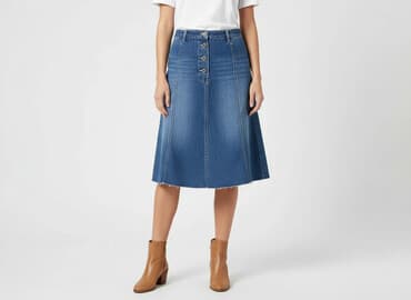 spódnice jeansowe trapezowe z guzikami: Spódnica damska, rozmiar M — 1