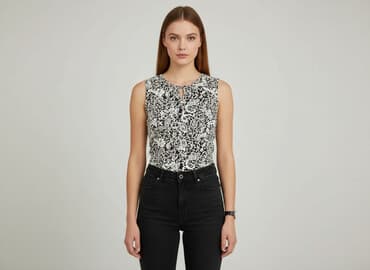 bluzki z baskinką duże rozmiary: New Look, Top damski, rozmiar M — 7