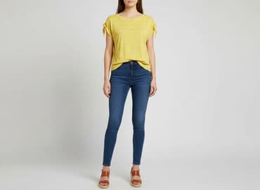 żółte bluzki z krótkim rękawem: Bluzka damska, rozmiar L — 6