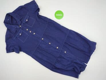 granatowe bluzki wizytowe: Sukienka damska, rozmiar L — 2