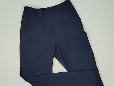 granatowe jeansy: Spodnie materiałowe damskie, rozmiar S — 1
