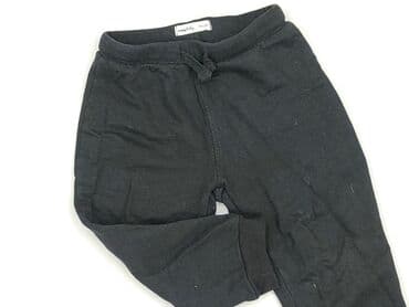 czarne spodnie woskowane z wysokim stanem: Sweatpants, Fox&Bunny, 1.5-2 years, 92, condition - Very good — 1