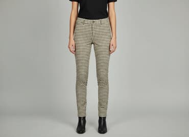 brązowe spodnie woskowane stradivarius: Stradivarius, Spodnie materiałowe damskie, rozmiar 2XS — 6