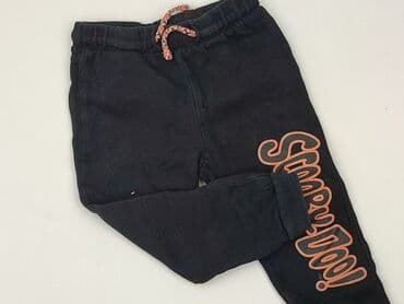 spodnie woskowane czarne: Sweatpants, Disney, 2-3 years, 98, condition - Very good — 1
