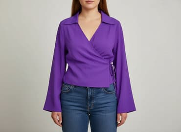 bluzki z wiązaniem pod szyją z wiskozy: Bluzka damska, rozmiar 2XL — 7