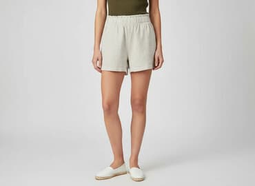 spodenki damskie lniane: H&M, Szorty damskie, rozmiar S — 7