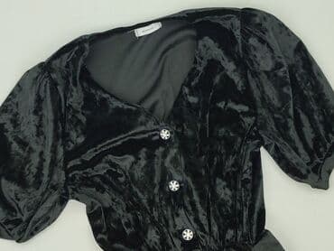 reserved czarna sukienka z bufiastymi rękawami: Reserved, Sukienka damska, rozmiar M — 2