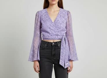 długa bluzka na wierzch krzyżówka: In The Style, Women's blouse, size XS — 1