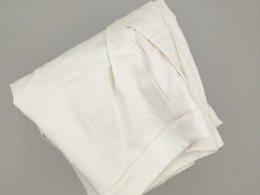 biale szerokie jeansy: Spodnie materiałowe damskie, rozmiar L — 5