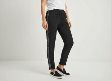 neonowe spodnie damskie: Spodnie materiałowe damskie, rozmiar L — 7