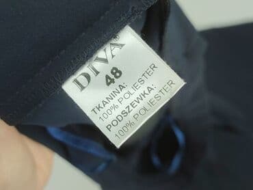 Women: Diva, Material trousers for women, size 4XL (EU 48) — 4