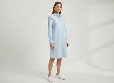 błekitna sukienki: Sukienka damska, rozmiar S — 5