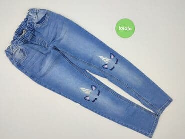 legginsy z cwiekami: Spodnie jeansowe, Cool Club, 12 lat, 152, stan - Bardzo dobry — 2