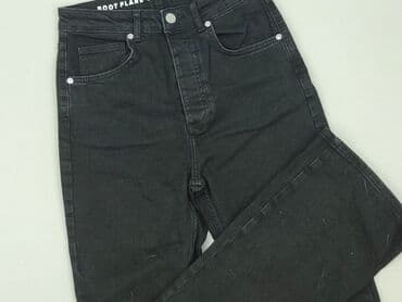 czarne jeansy dzwony: Jeansy damskie, rozmiar S — 1