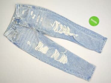 sinsay dżinsy z wysokim stanem: Denim, Jeansy damskie, rozmiar S — 3