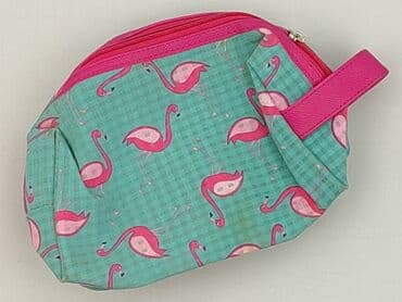 portfel monnari: Kosmetyczka/etui z motywem flamingów - Kolor: miętowy w drobną kratkę — 1