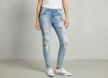 jeansy niski stan damskie: Jeansy damskie, rozmiar XS — 6