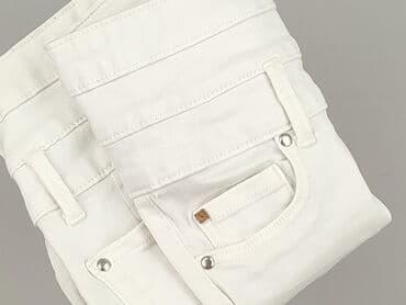 białe jeansy z wysokim stanem: Jeansy damskie, rozmiar S — 6