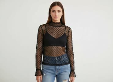 bluzki z siateczka czarne: Bluzka damska, rozmiar S — 1