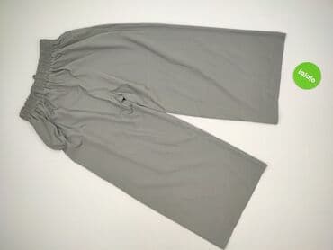 szerokie spodnie do kolan: Material trousers for women, size 2XL — 4