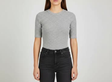 bluzki damskie dzianinowe: H&M, T-shirt damski, rozmiar XS — 7