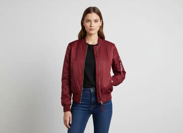 kurtka jeansowa z futerkiem bershka: Bershka, Kurtka bomberka damska, rozmiar XS — 1