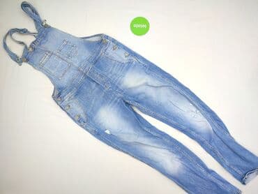 jeansy z asymetrycznym zapieciem: Esprit, Ogrodniczki damskie, rozmiar M — 3