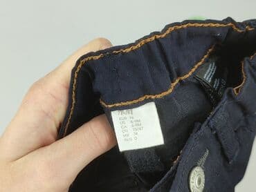 spodnie w kratke hm: Spodnie jeansowe, H&M, 6-9 miesięcy, stan - Idealny — 4