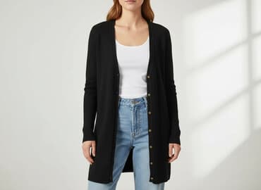 dlugi sweter: H&M, Kardigan damski, M — 6