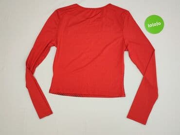 czerwona bluzki z dekoltem v: Top damski, rozmiar S — 4