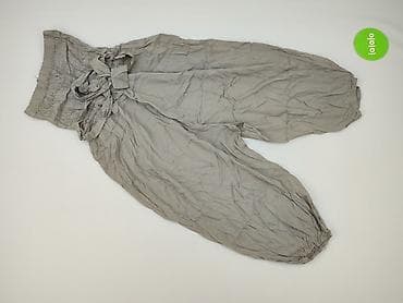 naruto stroj: Szare damskie spodnie typu harem/allo-baba z wysokim, marszczonym — 2