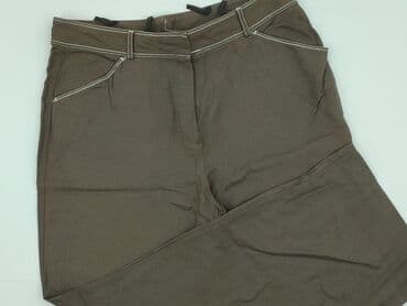 dżinsy szerokie w udach: Material trousers for women, size 3XL — 2