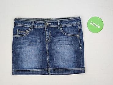 grey denim jeans: Clockhouse, Spódnica damska, rozmiar L — 2