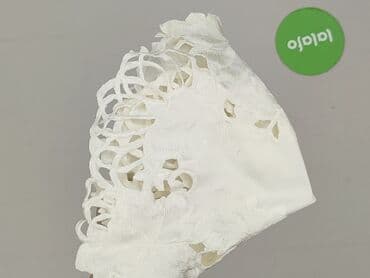 Serwetki: Biała serwetka dekoracyjna wykonana z materiału w kształcie okręgu — 4