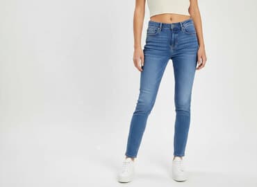 sinsay dżinsy z wysokim stanem: Jeansy damskie, rozmiar L — 1