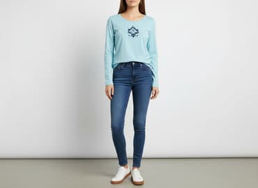 koszulki z długim rękawem damskie karl kani: CODE, T-shirt damski, rozmiar M — 1