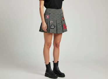 bershka spódnice w kratę: Bershka, Spódnica damska, rozmiar S — 1