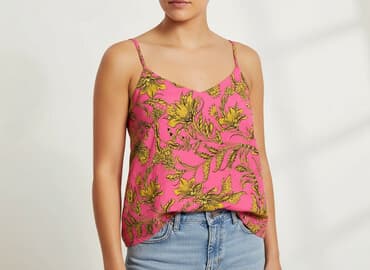 koszulka na ramiączkach jedwabna: River Island, T-shirt damski, rozmiar 2XL — 6