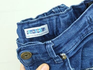 obcisłe jeansy z wysokim stanem: Jeans, Young Style, 12 years, 146/152, condition - Perfect — 4