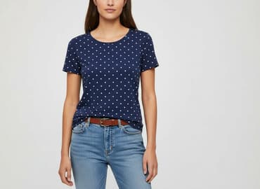t shirty kropki: H&M, T-shirt damski, rozmiar L — 1