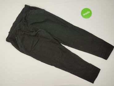 spodnie czarne damskie z niskim stanem: Spodnie materiałowe damskie, rozmiar XL — 2