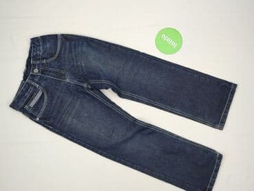 czarne spodnie woskowane z wysokim stanem: Jeans, Pepperts!, 9 years, 128/134, condition - Very good — 2