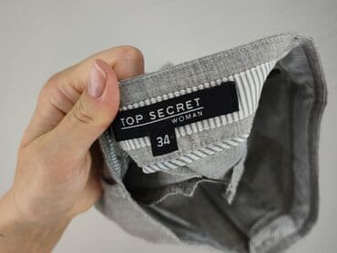 plisowane spódnice szara: Top Secret, Spodnie materiałowe damskie, rozmiar XS — 4