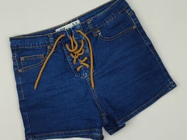 krótkie spodenki z wysokim stanem jeansowe: FB Sister, Szorty damskie, rozmiar M — 2